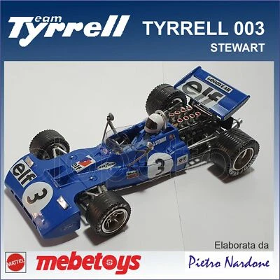 TYRRELL 003 STEWART ELABORATO SU BASE MEBETOYS SCALA 1/28 C/316) - Immagine 1 di 4
