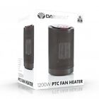 Daewoo PTC Fan Space Heater 1200W Oscillating Compact LED With Timer Black