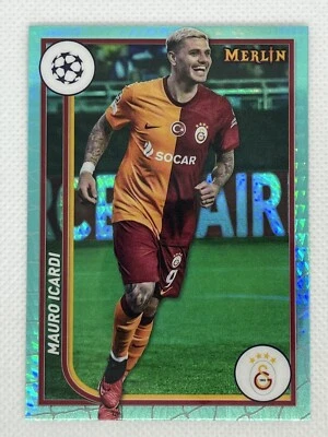 Mauro Icardi 2023/24 Topps Merlin Aqua Prism Refractor #63 Galatasaray A.S. - Image 1 of 4