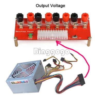 24Pins ATX Benchtop Power Board Computer Breakout Netzteil Module - Bild 1 von 4