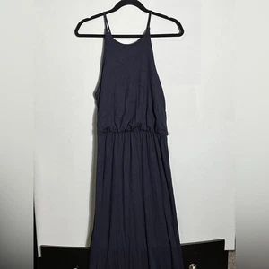 Rolla Costa Navy Maxi Dress NWT Large - Picture 1 of 9