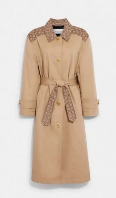 Precio de venta sugerido por el fabricante $750 Coach Monogram The Trench Jacket clásico caqui talla XL CG056 Foto 1 de 4