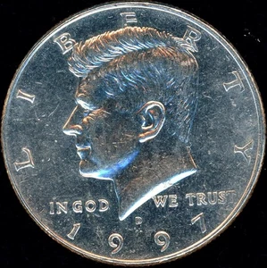 1997-D KENNEDY HALF DOLLAR 1-COIN BRILLIANT ABOUT UNCIRCULATED - Picture 1 of 2