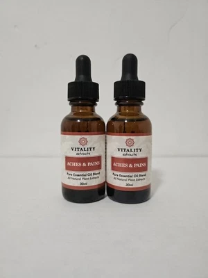 2件VITALITY提取物-疼痛精油30毫升玻璃瓶带滴管 — 第 1/4 张图片