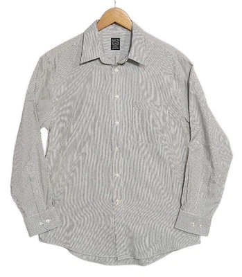 Joseph Feiss Button Up Shirt Men's Size 16 32/33 Blue White Non Iron Cotton  - Image 1 of 4