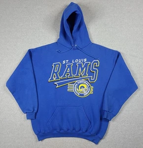 Vintage St. Louis Rams Hoodie Mens XL NFL Football Logo 7 Sweatshirt 90s - Picture 1 of 8