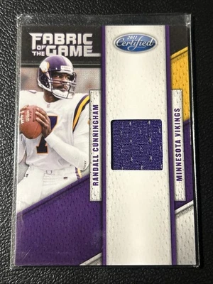 RANDALL CUNNINGHAM 2011 CERTIFIED "FABRIC OF THE GAME" JERSEY PATCH RELIC /250 - Image 1 of 2