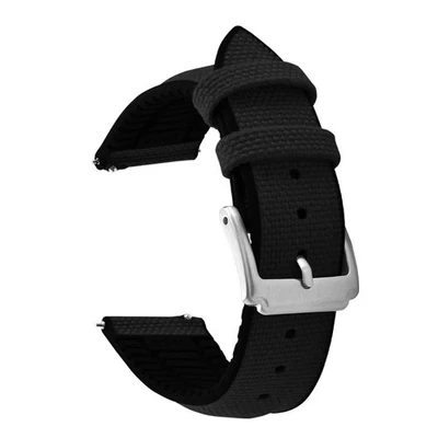 Correa de reloj de silicona de tela de vela impermeable 18 mm 20 mm 22 mm correa de reloj de lona de nailon Foto 1 de 4