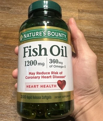 Nature's Bounty Fish Oil Softgels - 200 Count - Image 1 of 2