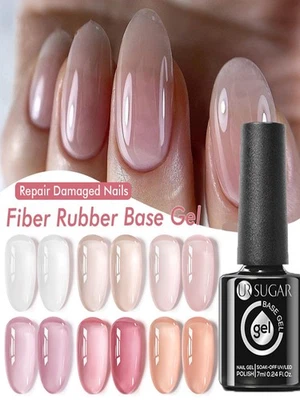 UR SUGAR Gel Base Gomma 7ml Oro Glitter Mimetico Lampada UV LED Smalto Gel Unghie - Immagine 1 di 4