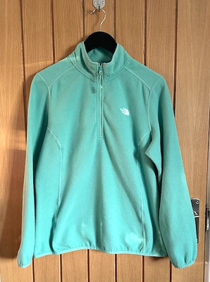The North Face Womens 100 Glacier 1/4 Zip Wasabi Fleece Top - XL - Image 1 of 4