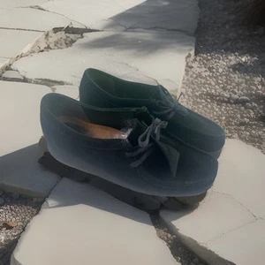 Clarks Originals Wallabees Negro Gamuza Bajo Con Cordones Mocasín Zapato Mujer Talla 9 M - Imagen 1 de 9