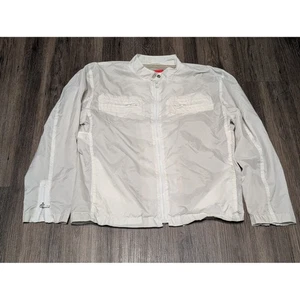 Emanuel Ungaro White Lightweight Full Zip Jacket Moto Style Mens Size M - Picture 1 of 6