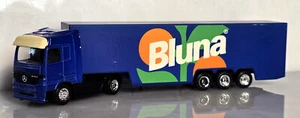 Selten! LKW Modell Werbetruck Bluna MB Sattelzug 1:87 Blau - Bild 1 von 7