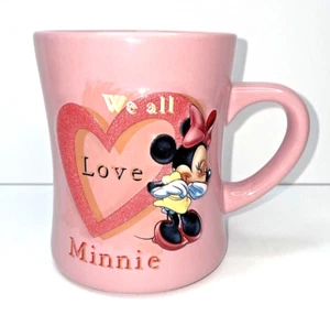 Taza de café en relieve Disney Minnie Mouse, We All Love Minnie, Disney Parks - Imagen 1 de 6