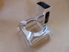 RARE LARGE VINTAGE ART DECO STERLING SILVER MATCH BOX HOLDER GLASS ASH TRAY 1952