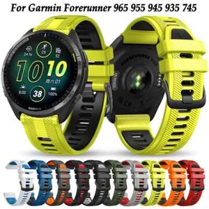 Correa de silicona 22 mm para Garmin Forerunner 965 955 Solar 945 935 745 - Imagen 1 de 28