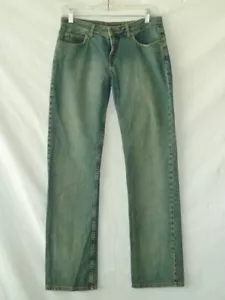 BEBE~"Muddy Water" Soft & Comfy Stretch Med Wash Logo Jeans~8x31 6 28 Small~USA - Picture 1 of 6