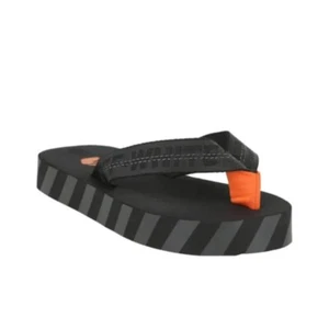 OFF WHITE Industrial Belt Flip Flops . Black/ Orange , NWB SZ EU 40 - Picture 1 of 7