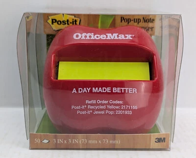 Post-it Notes Dispenser for 3 x 3-Inch Notes Apple Shaped Dispenser Office Max - Image 1 of 4
