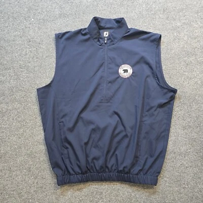 Footjoy Vest Mens Size Large Blue 1/4 Zip Embroidered Sleeveless Jacket Golf - Image 1 of 4