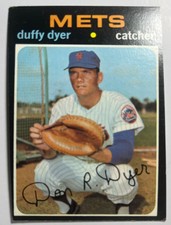 Duffy Dyer 1971 Topps Baseball number  136 New York Mets VG plus