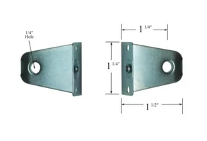 All Metal 2" Wood Blind HOLD DOWN BRACKETS + BOTTOM PINS for Doors - Picture 1 of 3
