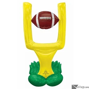 Anagram Goal Post AirLoonz Football 51" Foil Large Air Fill Balloon, Yellow B... - Picture 1 of 1