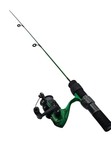 Master Mity Might 24” Ultra Light Fishing Rod And Reel Combo Green & Black-Used - Picture 1 of 10