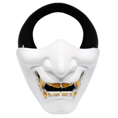 Halloween Cosplay Half Face Masks Evil Demon Monster Half Face Protective Masks - Image 1 of 4