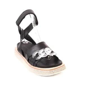 Laura Bellariva 7823 Black Leather Platform Strappy Sandals 37 / US 7 - Picture 1 of 8