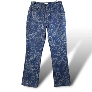 WeWoreWhat Icon Jeans Damen Größe 29 Paisley Print Night Sky High Rise Straight - Bild 1 von 11