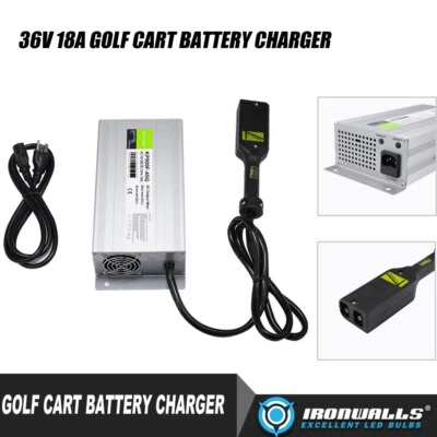 Cargador de batería 36V/18A con enchufe TXT D para carro de golf EZ-GO Yamaha Club Car Foto 1 de 4