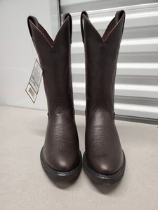 Justin Boots Chocolate Brown Basic Roper Boot 6.5 EE Brand New with Tags - Picture 1 of 6