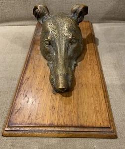 Antique Austrian Bronze Greyhound Mounted Letter/Desk/Paper Clip - Picture 1 of 14