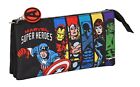 Avengers Super Heroes - Triple Pencil Case, Children's Pouch, Ideal for Children