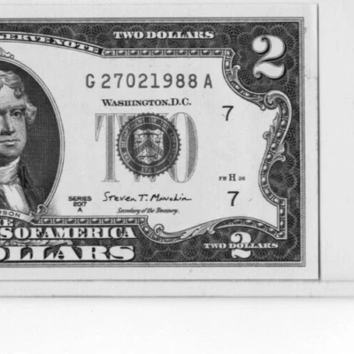 $2 UNCIRCULATED BIRTHDAY NOTE "27021988"; FEBRUARY 27, 1988 - Image 1 of 3
