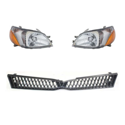 Conjunto de rejilla + juego de faros halógenos para Toyota Echo Base 2000-2002 Foto 1 de 4