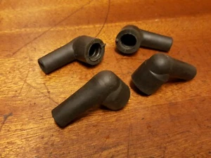 IGNITION LEAD CABLE 90* DEGREE RUBBER BOOT FOR DISTRIBUTOR CAP 4 BLACK - Picture 1 of 1