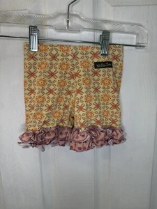 Matilda Jane Happy & Free Theme Park Shorties Girls 4 Floral Ruffle Yellow HTF - Picture 1 of 6