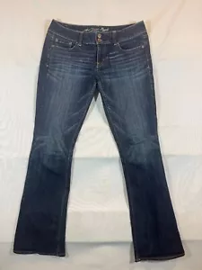 American Eagle Jeans Damen 8 lang Bootcut Low-Rise Hipster Stretch Denim blau - Bild 1 von 11