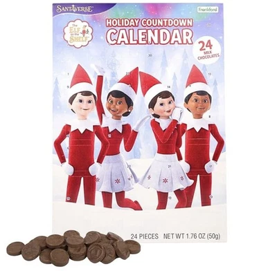 Elf On The Shelf: Holiday Chocolate Candy Advent Countdown Calendar - 24 Days - Image 1 of 4