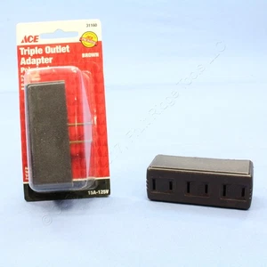 Adattatori presa triplo rubinetto polarizzati 2 fili marrone asso 15A 31160 - Foto 1 di 6
