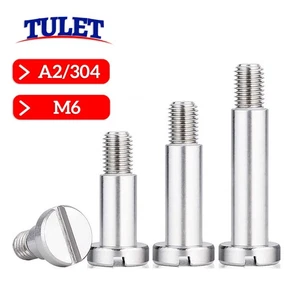 M6 Slotted Shoulder Bolt Screws A2 Stainless Steel M6 Thread 8mm Shaft OD - Picture 1 of 21