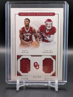 2016 National Treasures Collegiate Buddy Hield & Sterling Shepard Rookie RC /99 - Image 1 of 2