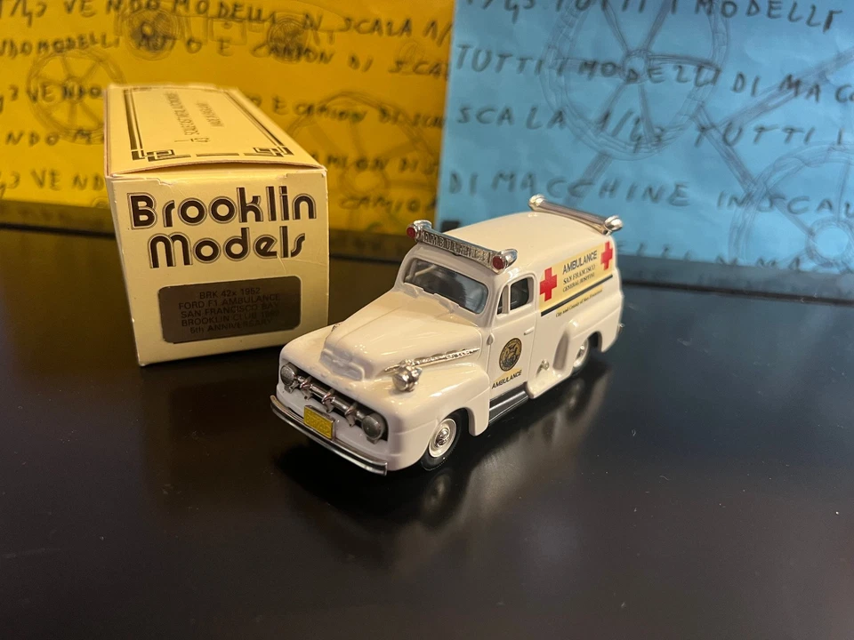 1/43 Ford F1 Ambulance San Francisco Bay Brooklin Club 1993 BRK 42X ambulancia - Immagine 1 di 1