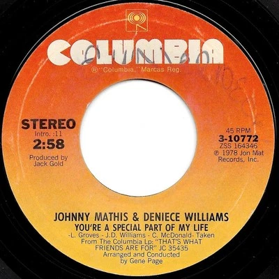 Johnny Mathis & Deniece Williams, You're All I Need To Get By / You're A Special - Image 1 of 3