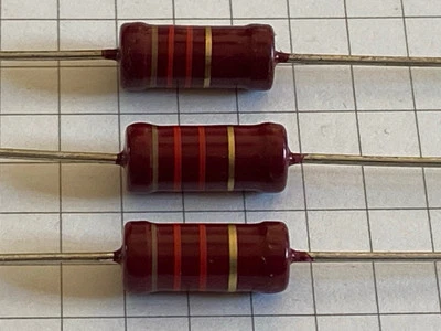 10x Beyschlag Kohleschicht-Widerstand 1200 Ohm, 1W, NOS, SBF 0617,  Vintage, 1k2 - Bild 1 von 4