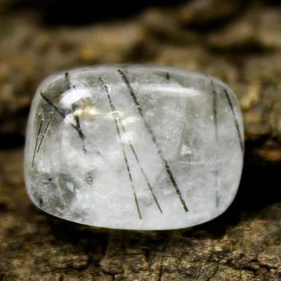 Natural Black Rutile Quartz Cabochon In Cushion Shape 14x12x6 mm Size 9.70 Cts - Image 1 of 4