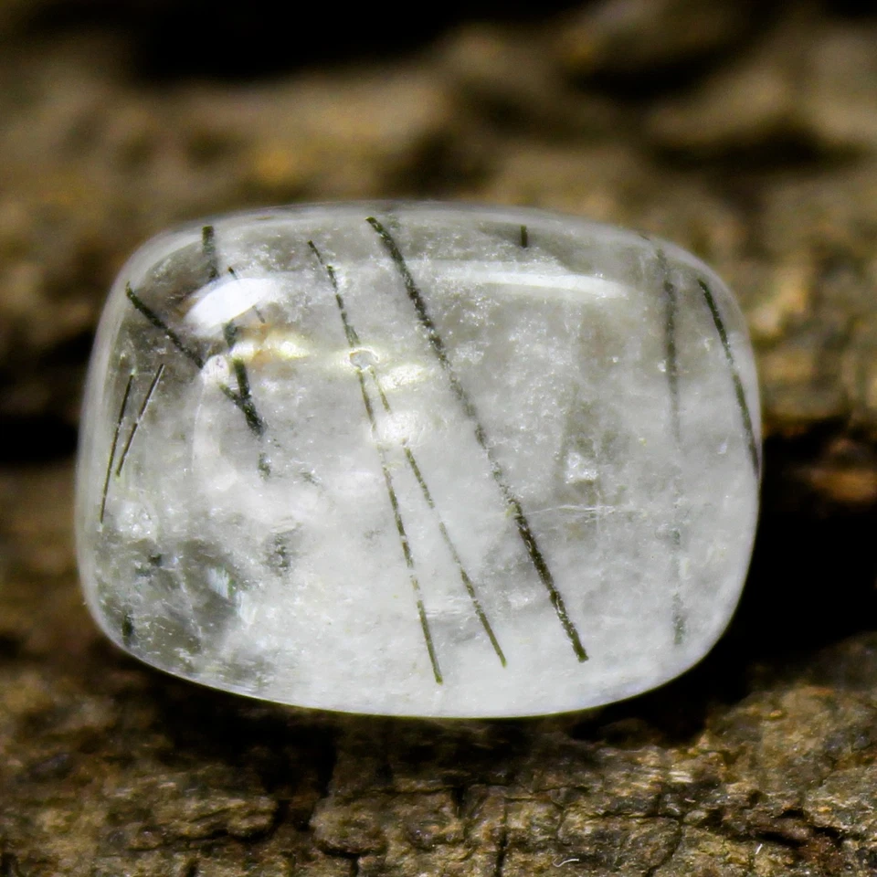 Natural Black Rutile Quartz Cabochon In Cushion Shape 14x12x6 mm Size 9.70 Cts - Image 1 of 4